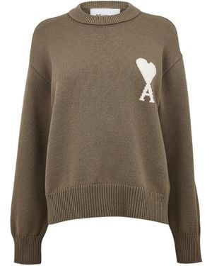 Ami Paris Crew Neck Sweater - Green