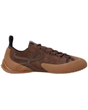 Loewe Lace-Up Trainers - Brown