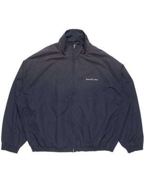 Acne Studios Washed Logo Jacket - Blue