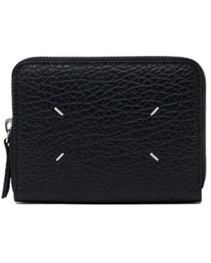 Maison Margiela Four Stitches Zip Wallet Small - Black