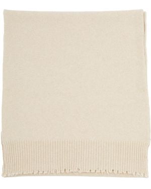 Uma Wang Patch Fringed Scarf - Natural