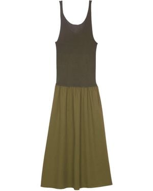 Frankie Shop Iliya Drop-Waist Sleeveless Maxi Dress - Green