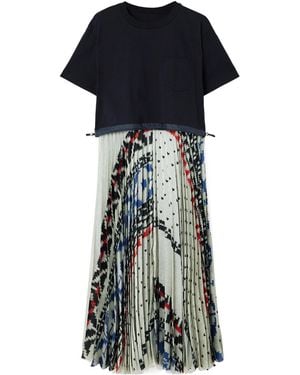 Sacai Pattern Printed Dress - Black