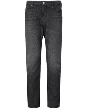 Emporio Armani Slim-Fit Low-Rise Jeans - Gray