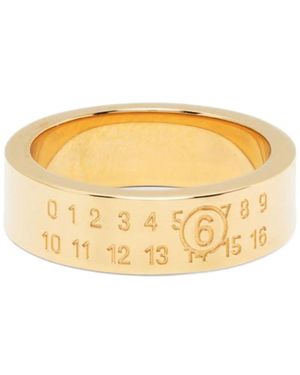 MM6 by Maison Martin Margiela Numeric Minimal Signature Ring - Metallic
