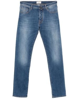 Jacob Cohen Bard Logo-Patch Slim-Fit Denim Jeans - Blue