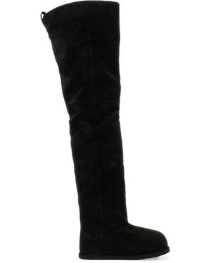 AMINA MUADDI Round-Head Boots - Black