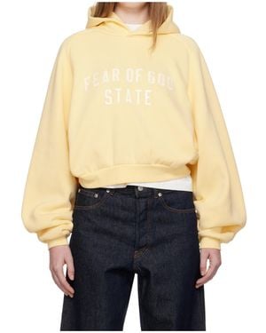 Fear Of God Logo Hooded Sweatshirt - Blue