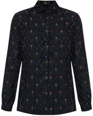 Etro Floral Embroidered Shirt - Blue