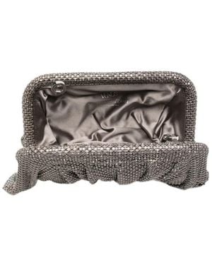 Benedetta Bruzziches Draped Clutch - Grey