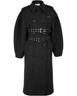 Ganni Long Coat - Black