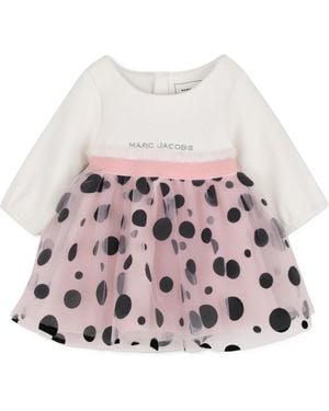 Marc Jacobs Polka-Dot Tulle-Skirt Dress - Pink