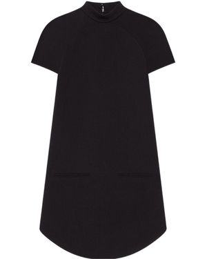 Courreges Funnel Neck Mini Dress - Black