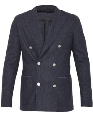 Tonello Double-Breasted Jacket - Blue