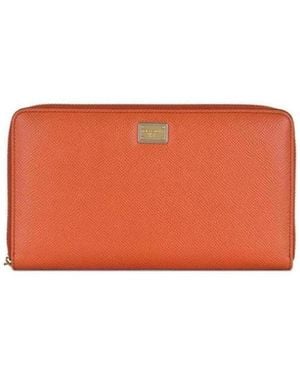 Dolce & Gabbana Logo Details Wallet - Orange