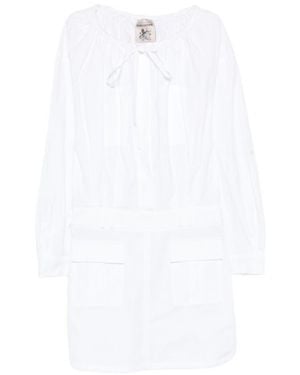 Semicouture Long-Sleeve Dress - White