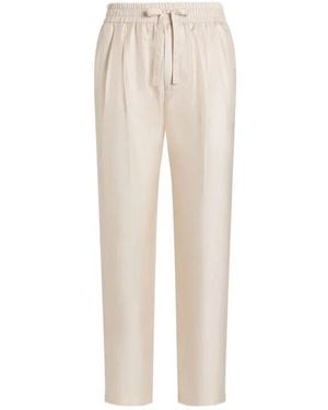 Dolce & Gabbana Silk Trousers - Natural