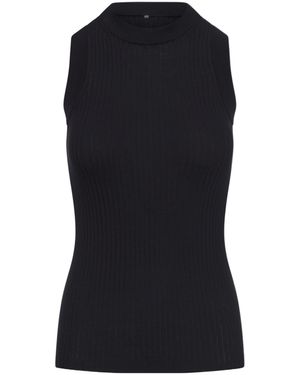 Sportmax Toledo Crewneck Sleeveless Knitted Top - Black