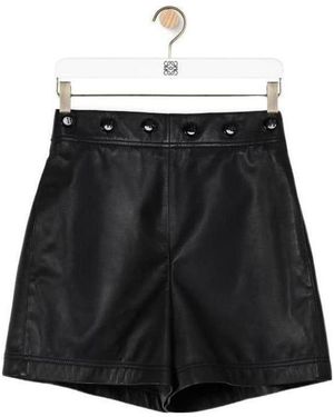 Loewe Leather Shorts - Black