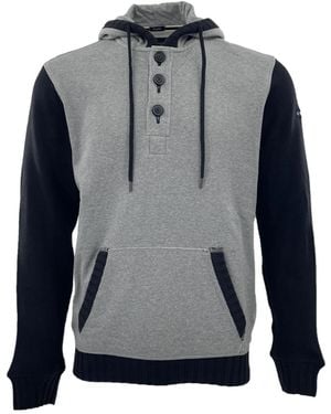 Armani Jeans Hooded Long-Sleeved Jumper - Blue