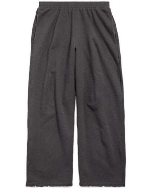 Balenciaga Wide-Leg Elasticated Waist Pants - Gray