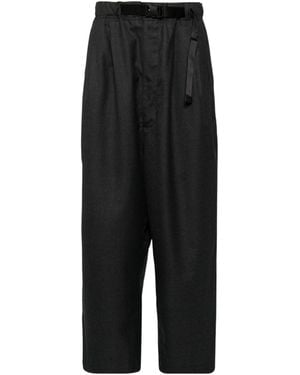 Comme des Garçons Belted Casual Trousers - Black