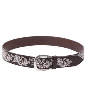 Orciani Bull Leather Belt - White