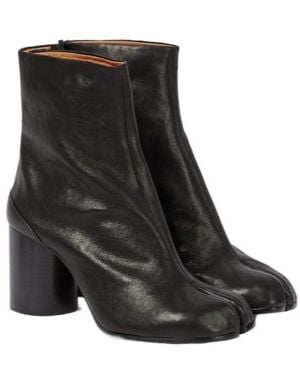 Maison Margiela Tabi Leather Ankle Boots - Black