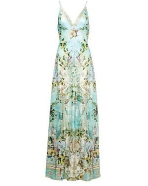 CAMILLA Silk Slip Dress - Green