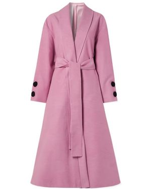 The Row Gina Silk Coat - Pink