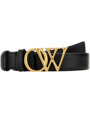 Off-White c/o Virgil Abloh Logo Plaque Belts - White
