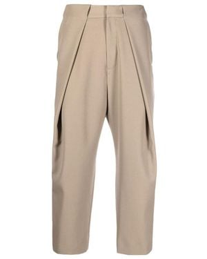Balmain Pleated Hem Pants - Natural