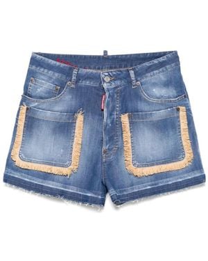 DSquared² Summer Lovers Denim Baggy Shorts - Blue