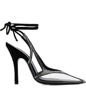 The Attico Venus 100Mm Crystal-Embellished Pumps - Black