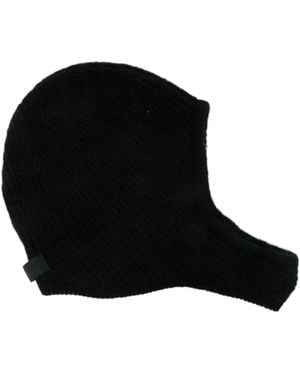 Jacquemus La Capuche Gros Grain Knitted Hat - Black