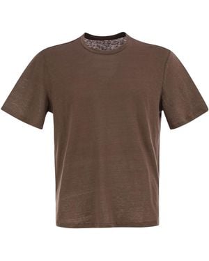 Majestic Filatures Linen Crew Neck T-Shirt - Green
