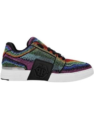 Philipp Plein Strass Hexagon Lo-Top Trainers - Green