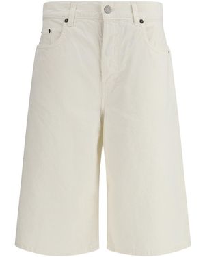 Haikure Logo Patch Bermuda Shorts - White