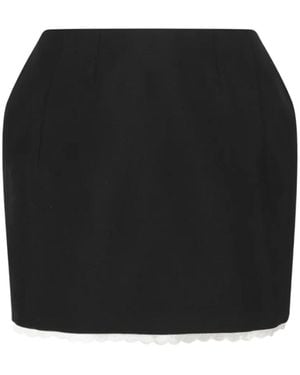 Magda Butrym Lace Trim Mini Skirt - Black
