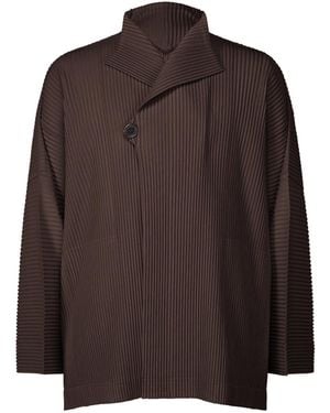 Homme Plissé Issey Miyake Homme Plissé Issey Miyake Wear Or Wrap Pleated Jacket - Brown