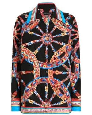 Dolce & Gabbana Carretto-Print Poplin Shirt - Multicolour