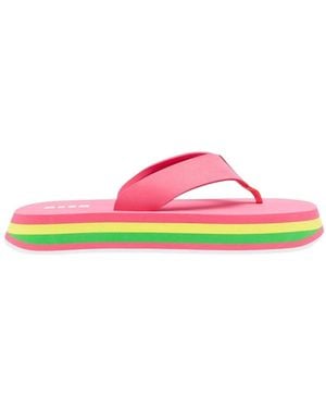 MSGM Thong-Strap Chunky Flip Flops - Red