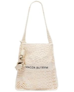 Magda Butrym Small Crochet Tote Bag - White