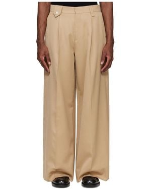Simone Rocha Wide-Leg Casual Trousers With Belt Loops - Natural