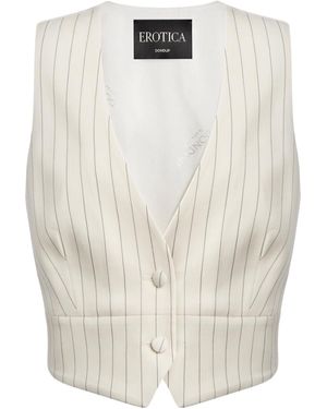 Dondup Pinstripe-Pattern Waistcoat - White