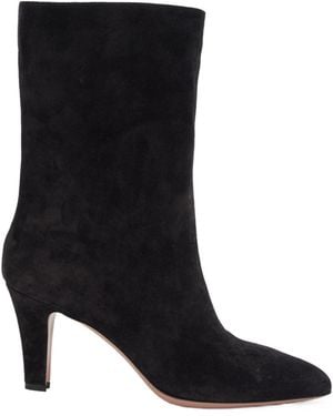 Paris Texas Mid-Heel Ankle Boots - Black