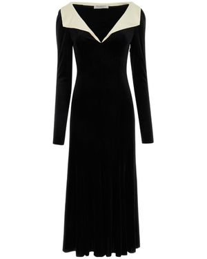 Philosophy Di Lorenzo Serafini V-Neck Long-Sleeved Dress - Black