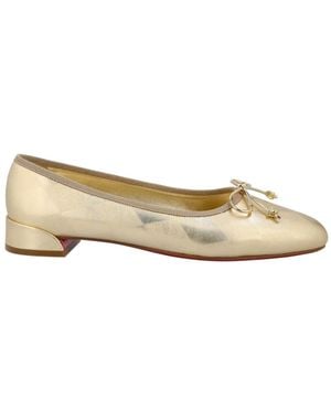 Christian Louboutin Bow-Detailed Flat Shoes - Natural