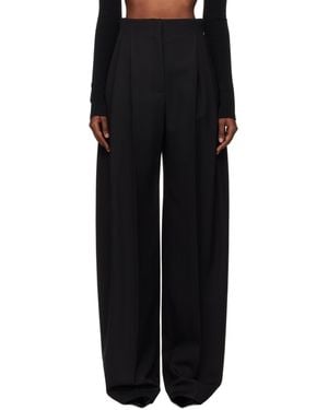 Mugler Wide Pleated Pants - Black