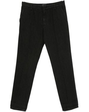 Dondup Turn-Up Trim Straight-Leg Jeans - Black
